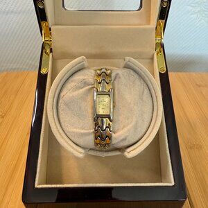 Vintage Elgin Two Tone Gold/Silver Tank Watch EM912-170, 15mm